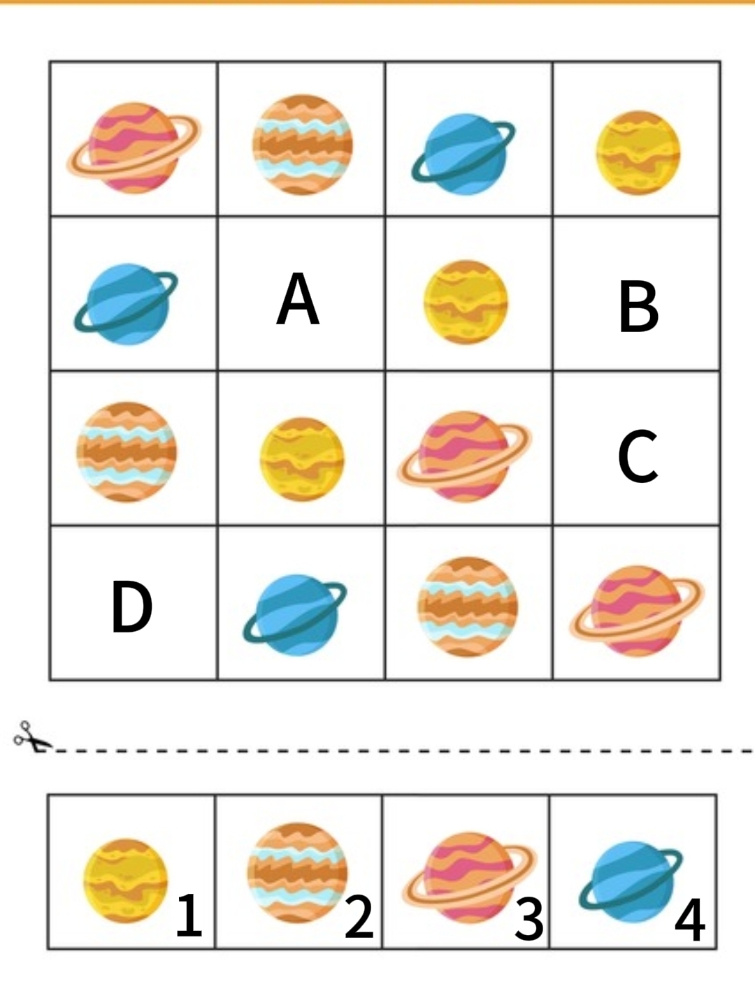 Latin-square style logical pattern